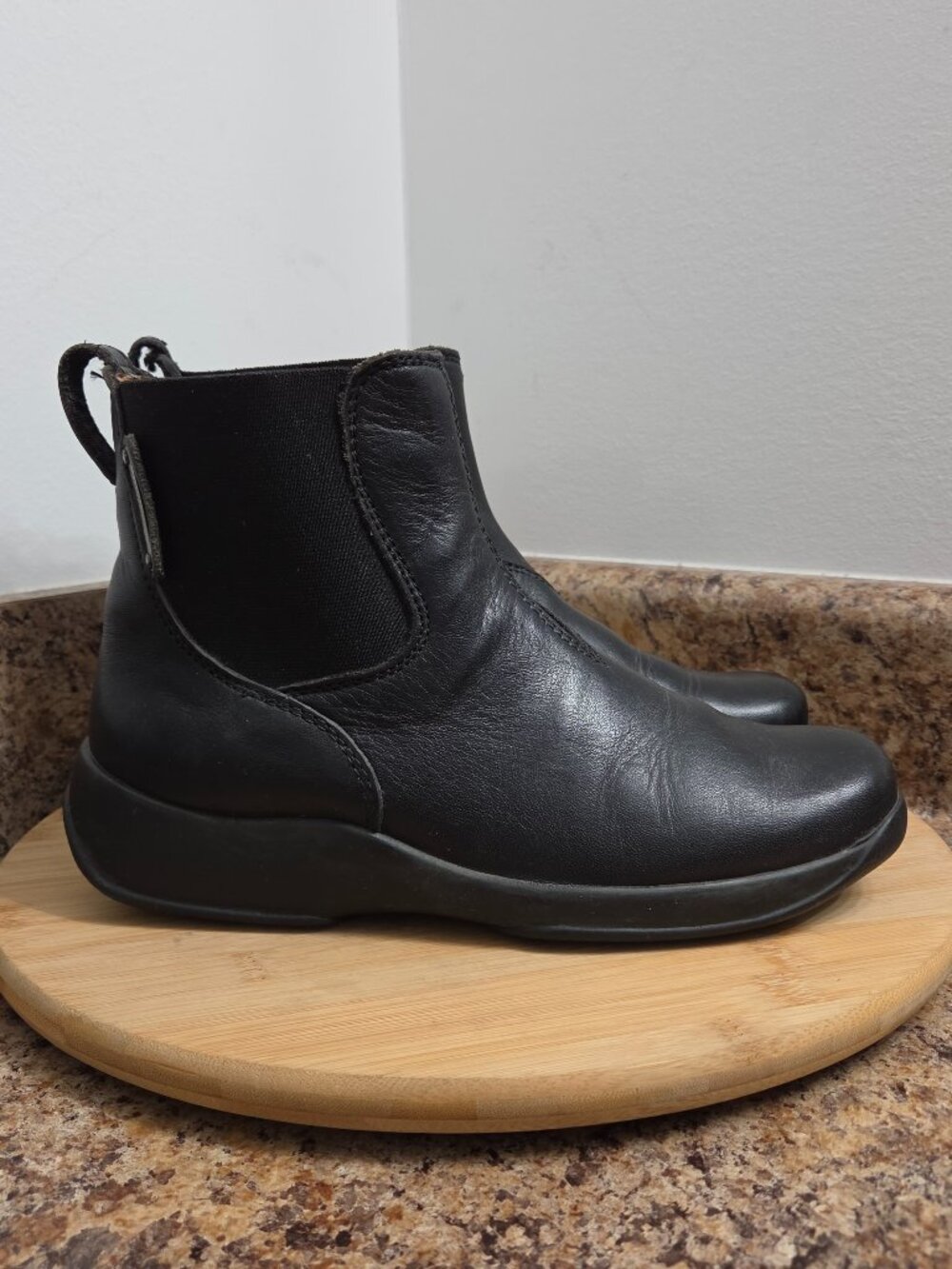 Dolomite Womens Black Leather Moto Ankle Boots Size 8